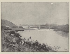 Colenso Railway Bridge, the Longest on the Ladysmith Extension Line, Now Blown Up by the Boers by Charles Auguste Loye